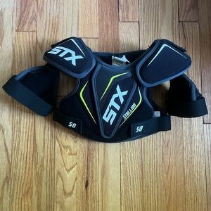 STX Black and Yellow Shoulder Pads